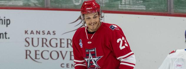 Defender Cole Fraser with the Allen Americans