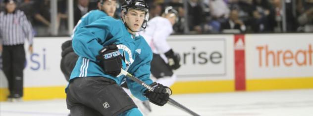 Colby McAuley with the San Jose Barracuda