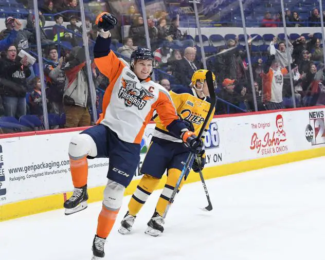 Ty Dellandrea with the Flint Firebirds