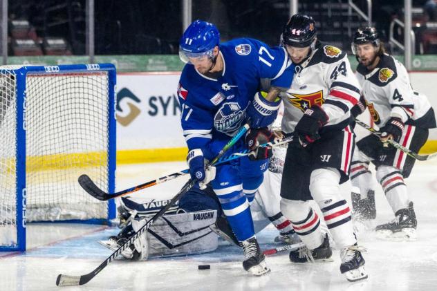 Wichita Thunder forward Stefan Fournier vs. the Indy Fuel