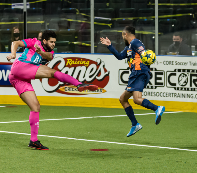 St. Louis Ambush with a hard shot vs. the Tacoma Stars