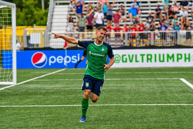 Forward Jake Keegan with Greenville Triumph SC