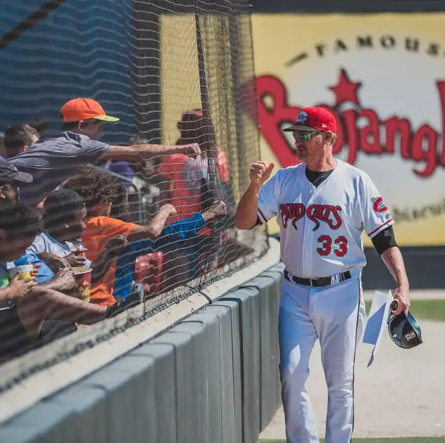 Carolina Mudcats manager Joe Ayrault at Five County Stadium