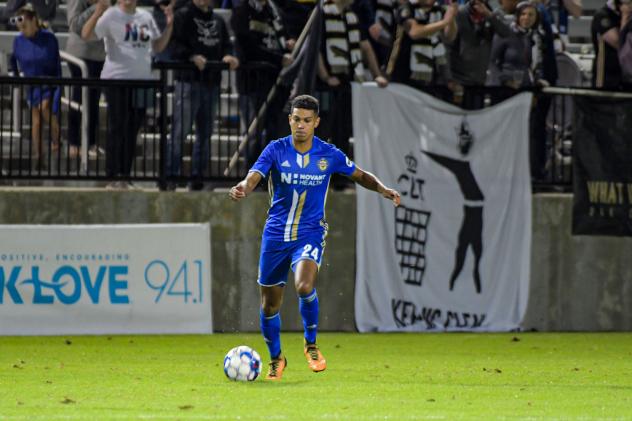 Winger Derek Gebhard with the Charlotte Independence