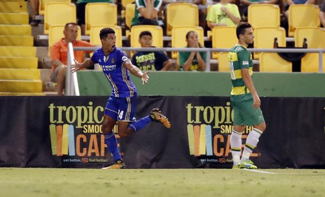 Winger Derek Gebhard with the Charlotte Independence