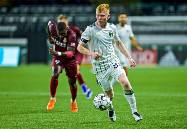 Midfielder Aaron Molloy with Portland Timbers II