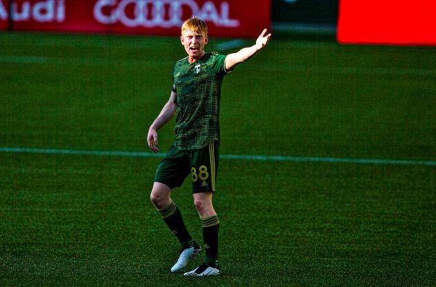 Midfielder Aaron Molloy with Portland Timbers II