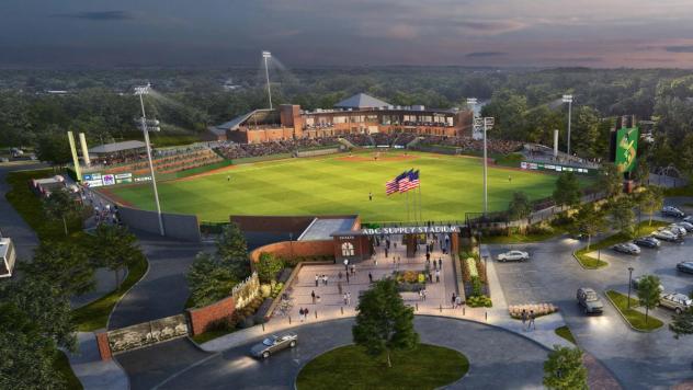 A rendering of the new stadium for the Beloit Snappers