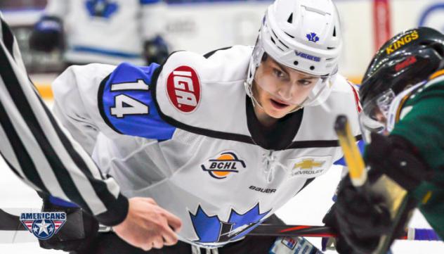 Forward Jack Barnes with the Penticton Vees