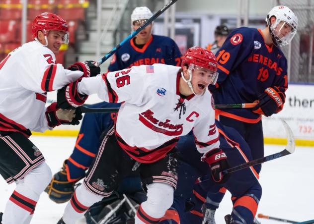 New Jersey Titans forward Jake Suede against the Northeast Generals