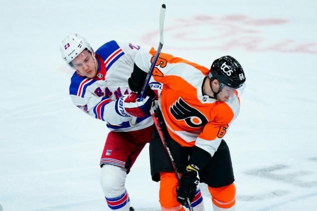 Lehigh Valley Phantoms forward Maksim Sushko with the Philadelphia Flyers