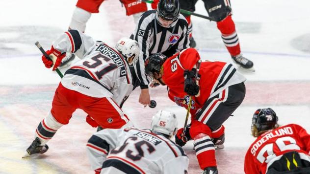 Rockford IceHogs face off with the Grand Rapids Griffins