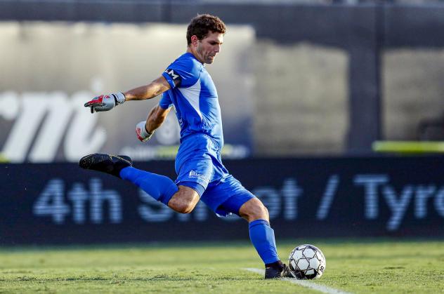 Goalkeeper Phil Breno with the Charleston Battery