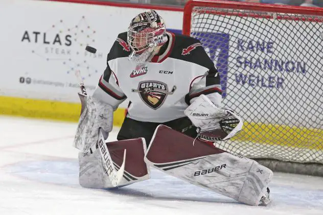 Vancouver Giants goaltender Trent Miner