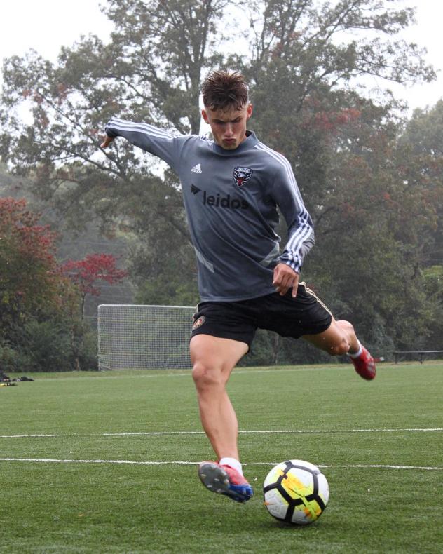 Left back Heath Martin with DC United's U-19 team