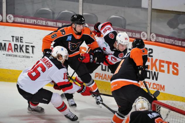 Lehigh Valley Phantoms battle the Binghamton Devils