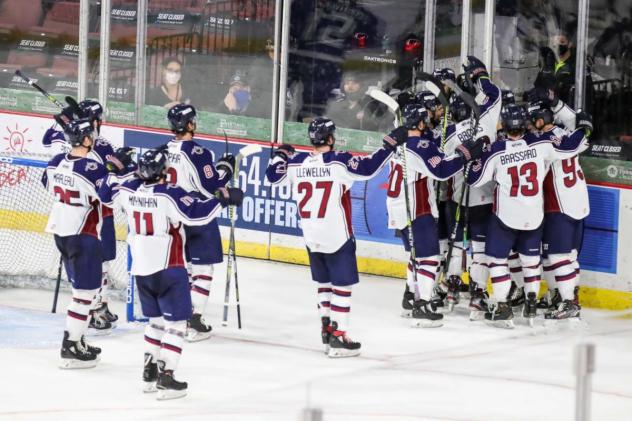 Tulsa Oilers celebrate a goal