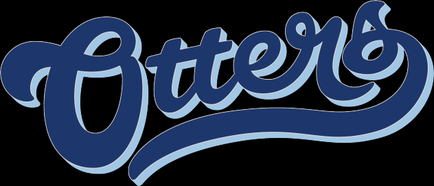 Evansville Otters Otters script wordmark
