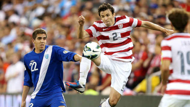 Michael Parkhurst in action for the U.S. Men's National Team