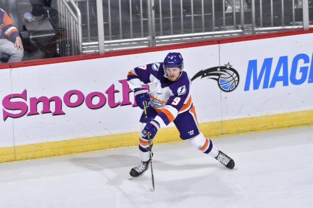 Defenseman Michael Prapavessis with the Orlando Solar Bears