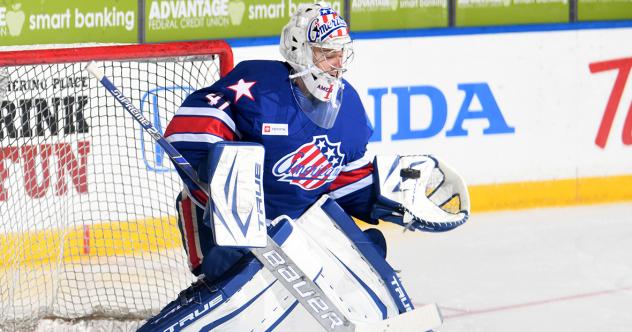 Rochester Americans goaltender Michael Houser