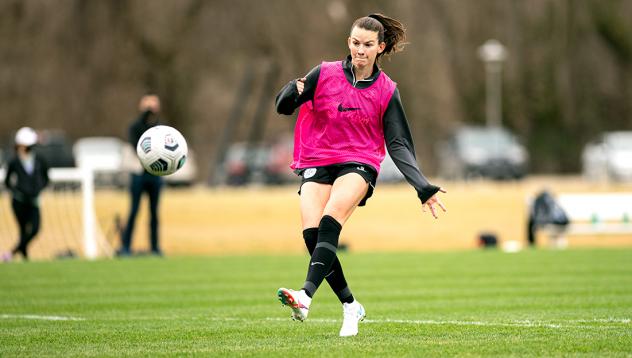 Racing Louisville FC in training