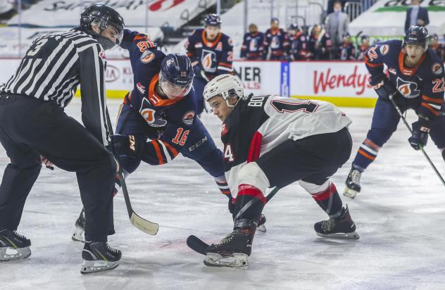 Prince George Cougars right wing Brendan Boyle vs. the Kamloops Blazers