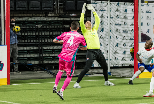 St. Louis Ambush midfielder Corey Adamson vs. the Kansas City Comets