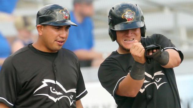 Ray Hernandez with the Quad Cities River Bandits