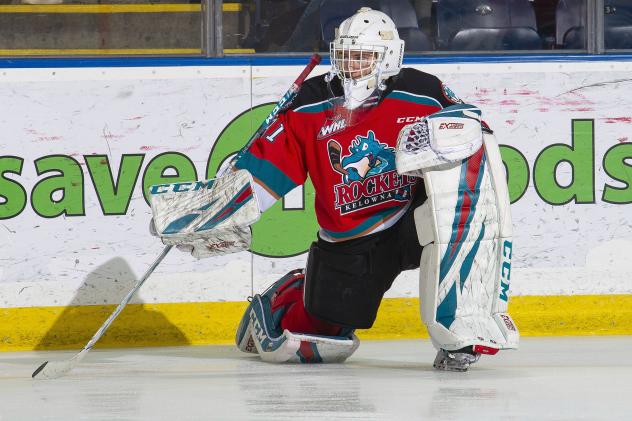 Kelowna Rockets goaltender Cole Schwebius