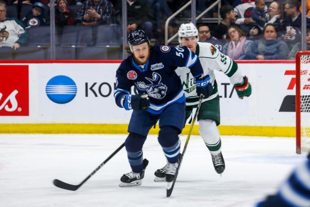 Forward Ryan White with the Manitoba Moose