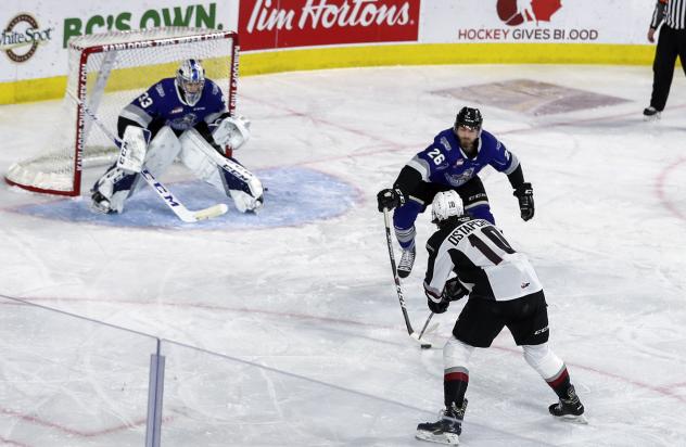 Vancouver Giants left wing left wing Zack Ostapchuk vs. the Victoria Royals