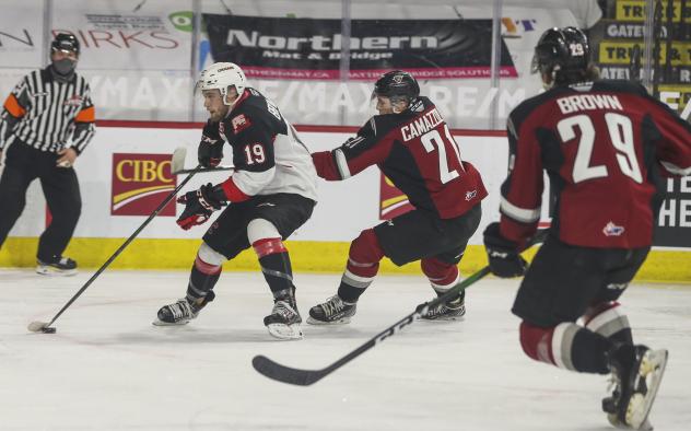Prince George Cougars battle the Vancouver Giants