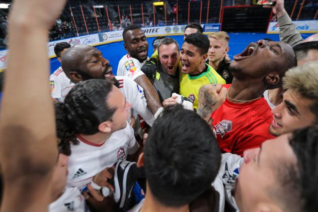 Ontario Fury celebrate a trip to the MASL Championship Series