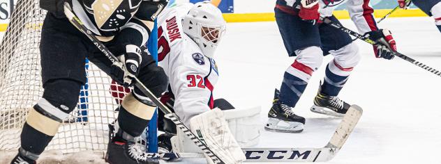 South Carolina Stingrays goaltender Matt Jurusik vs. the Wheeling Nailers