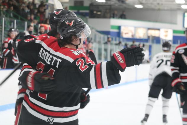 Will Arquiett reacts after an Aberdeen Wings goal