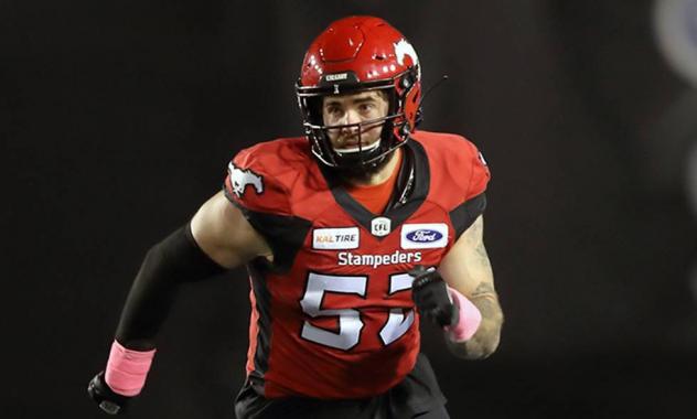 Calgary Stampeders linebacker Riley Jones