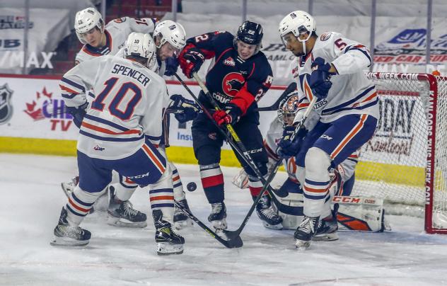 Prince George Cougars centre Craig Armstrong vs. the Kamloops Blazers