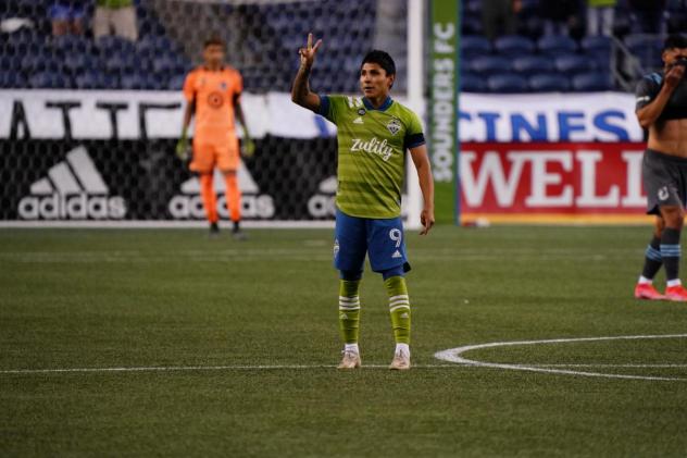 Seattle Sounders FC forward Raul Ruidiaz