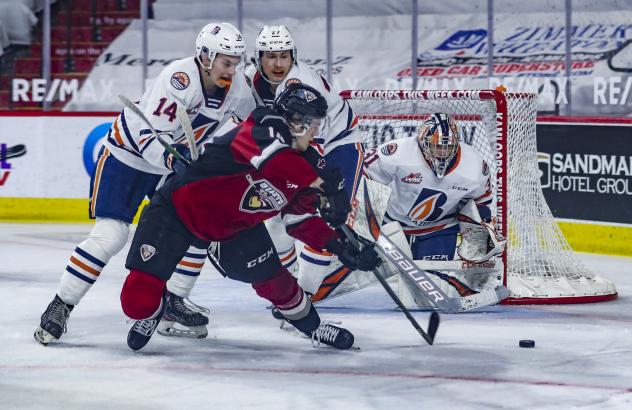 Vancouver Giants centre Eric Florchuk vs. the Kamloops Blazers