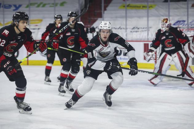 Vancouver Giants left wing Zack Ostapchuk vs. the Prince George Cougars