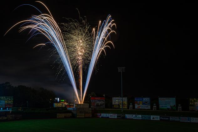 Fireworks over FirstEnergy Park, home of the Jersey Shore BlueClaws