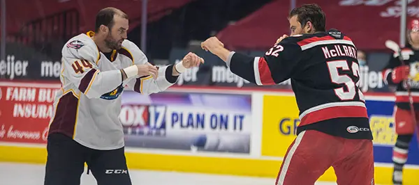Grand Rapids Griffins square off with the Cleveland Monsters