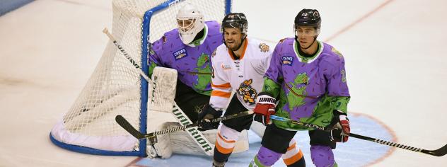 South Carolina Stingrays in their Nickelodeon Rugrats Night jerseys vs. the Greenville Swamp Rabbits