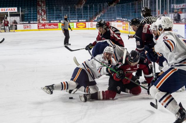 Vancouver Giants battle the Kamloops Blazers