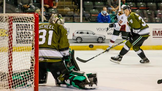Texas Stars goaltender Adam Scheel