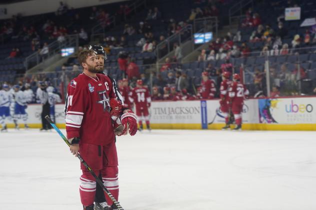 Allen Americans forward Dyson Stevenson