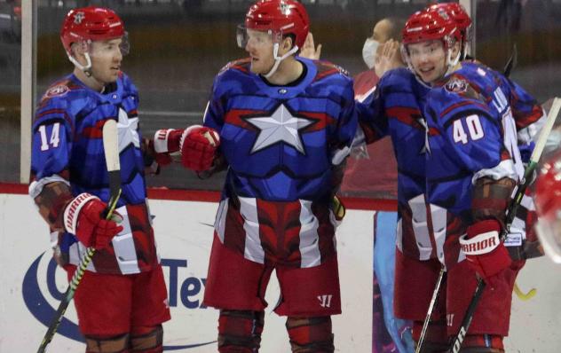 Allen Americans in Captain America jerseys