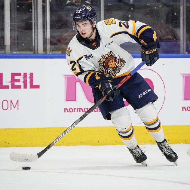 Forward Mavrik Bourque with the Shawinigan Cataractes