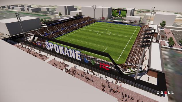 Rendering of proposed Spokane Stadium Development